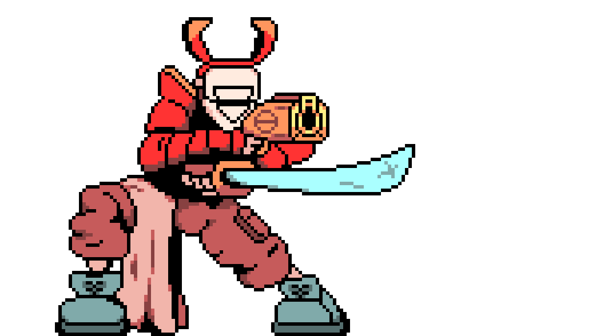 Pixelated character from YumYum Bloodgun